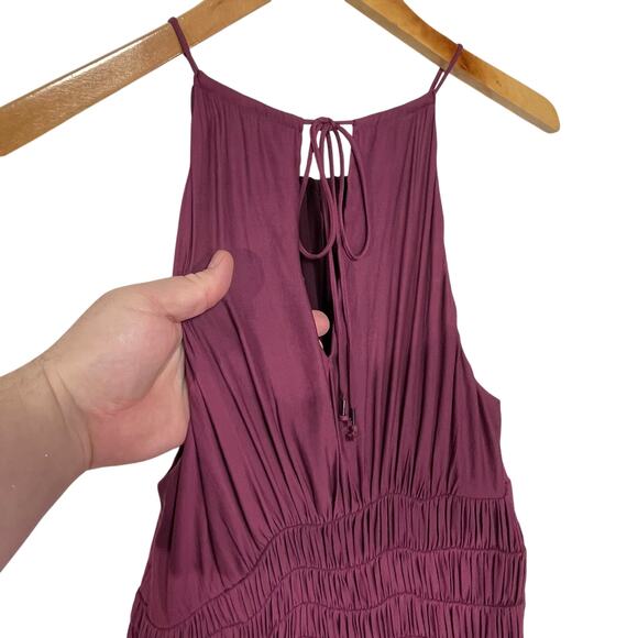 ANTHROPOLOGIE MOULINETTE SOEURS Women’s Ruched Halter Midi Dress - Picture 9 of 9